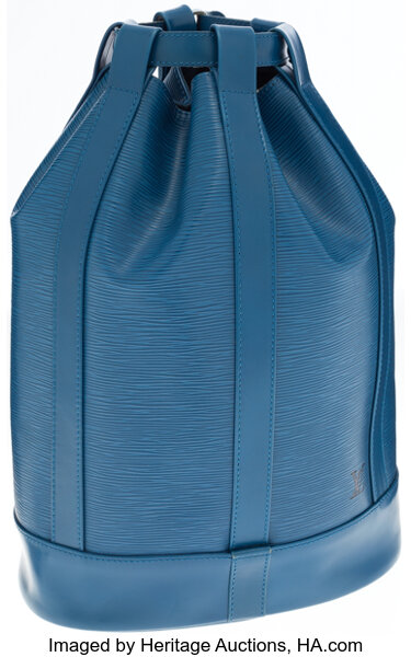 Louis Vuitton 2 Louis Vuitton Randonnee GM Blue Epi Leather Shoulder