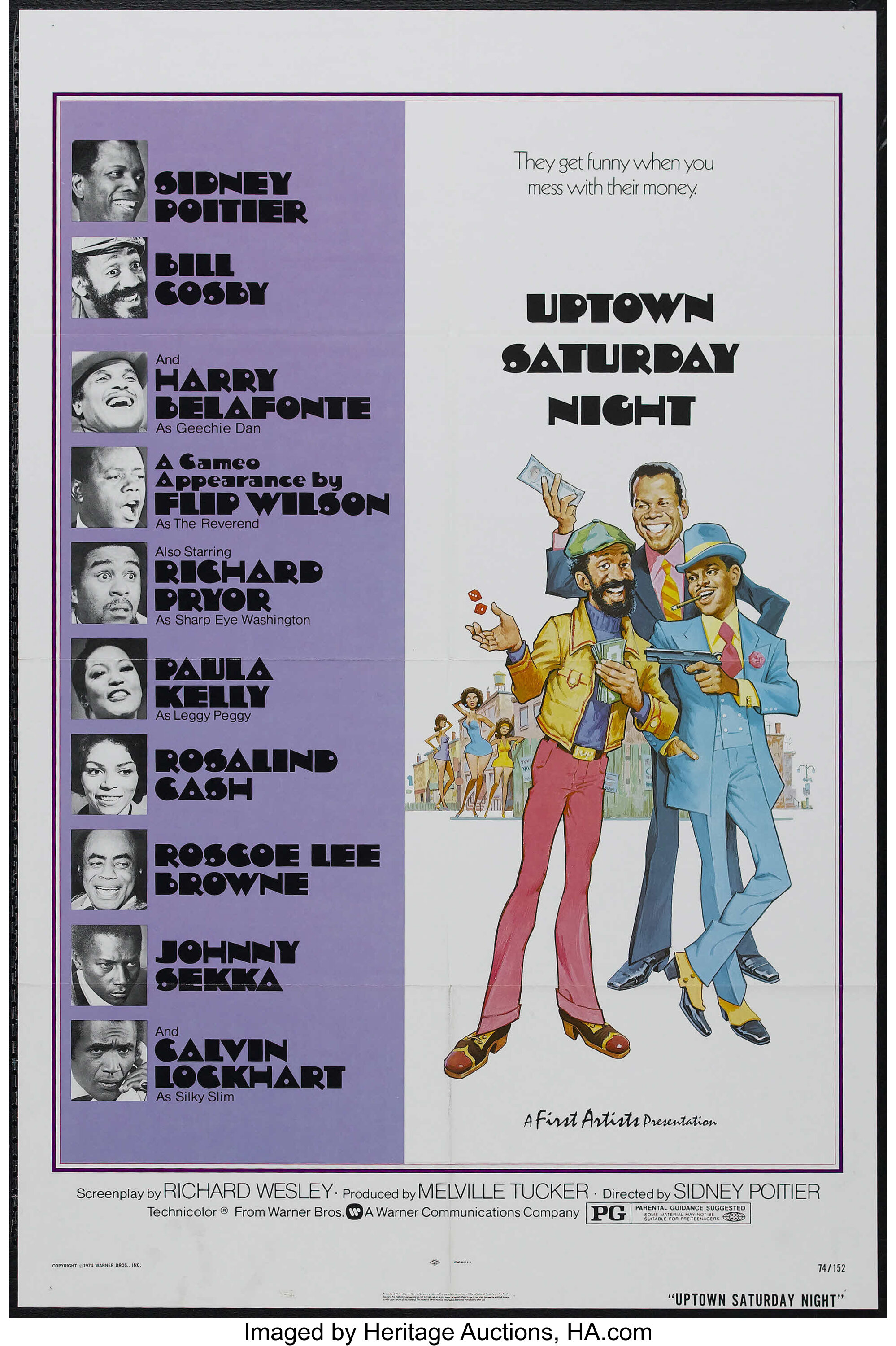 Uptown Saturday Night Warner Brothers 1974 One Sheet 27 X Lot Heritage Auctions