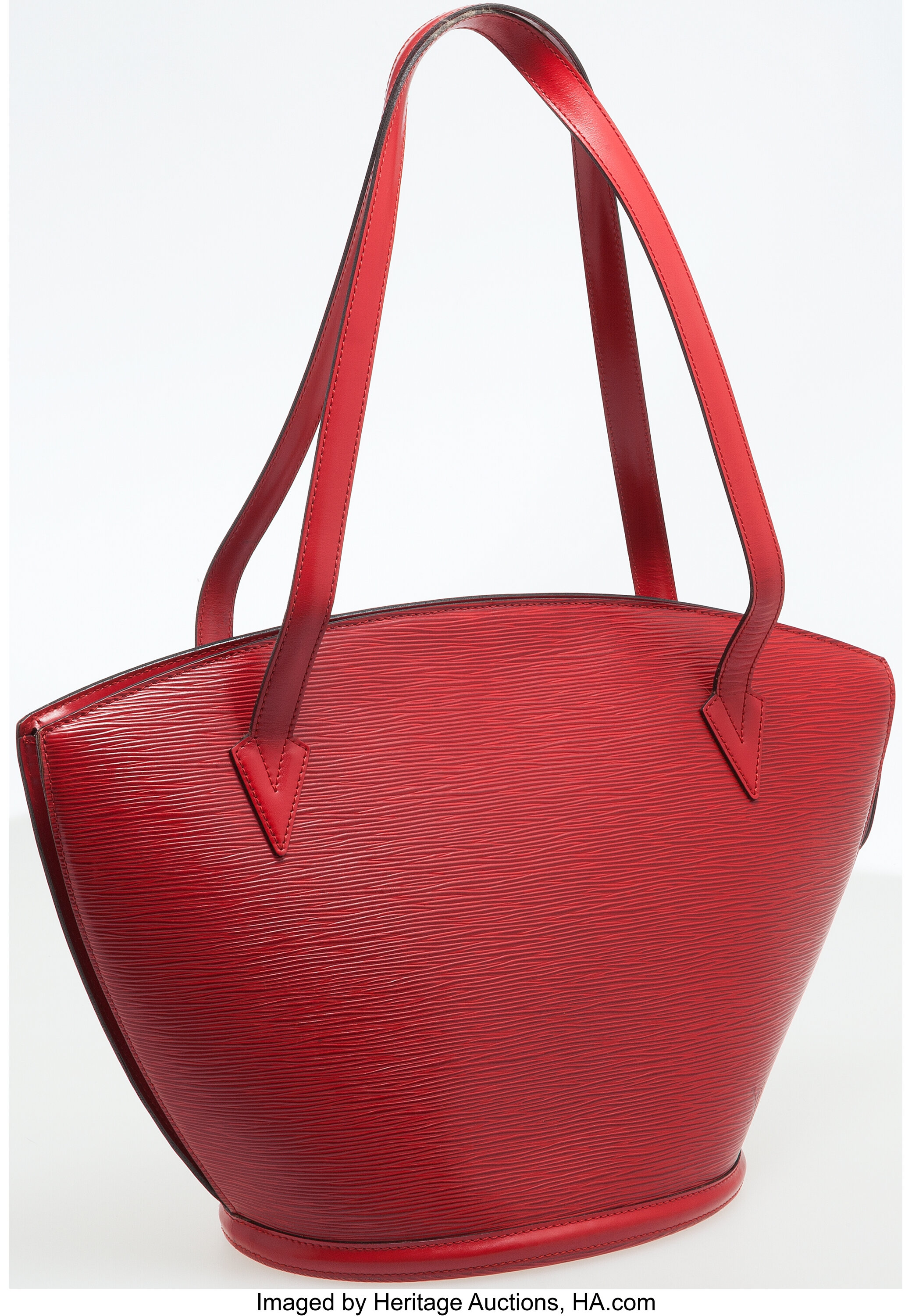 Sold at Auction: Louis Vuitton, Louis Vuitton Red Epi Leather Petit Noe  Bucket Bag