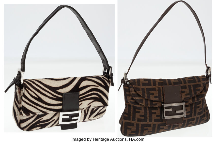 Fendi best sale zebra baguette