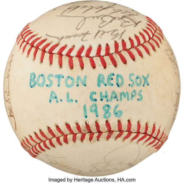 Boston Red Sox Autographed Baseball Memorabilia