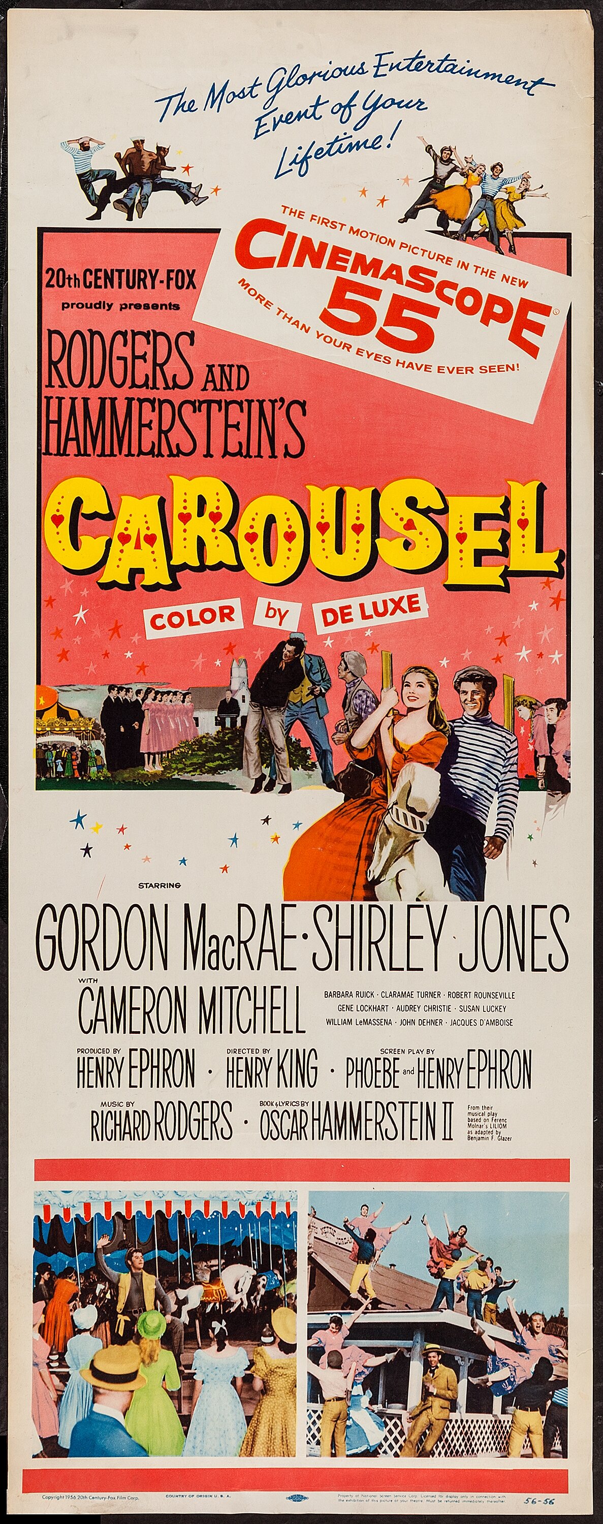 Carousel 20th Century Fox 1956 Insert 14 X 36 Musical Lot 50079 Heritage Auctions 