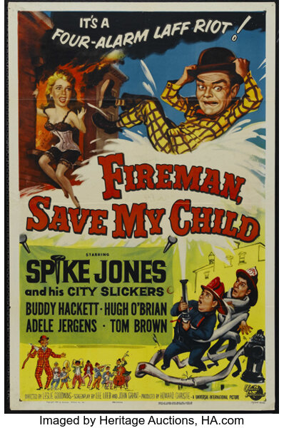 Fireman Save My Child Universal 1954 One Sheet 27 X 41