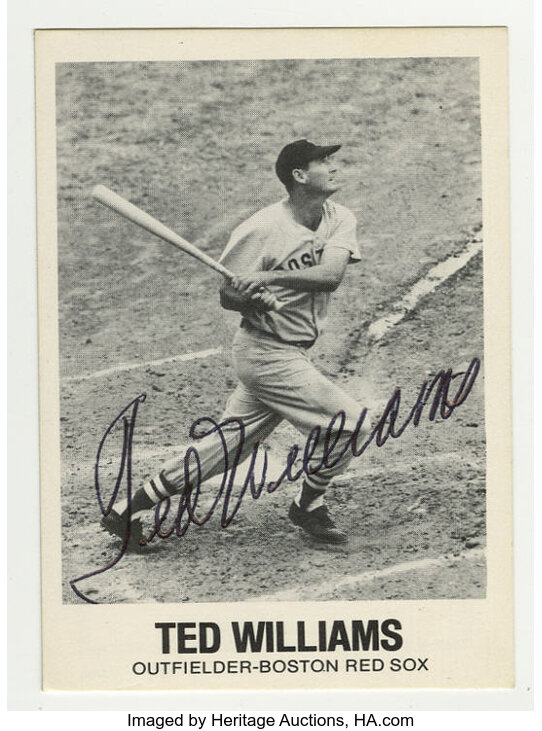 Ted Williams Autograph Example