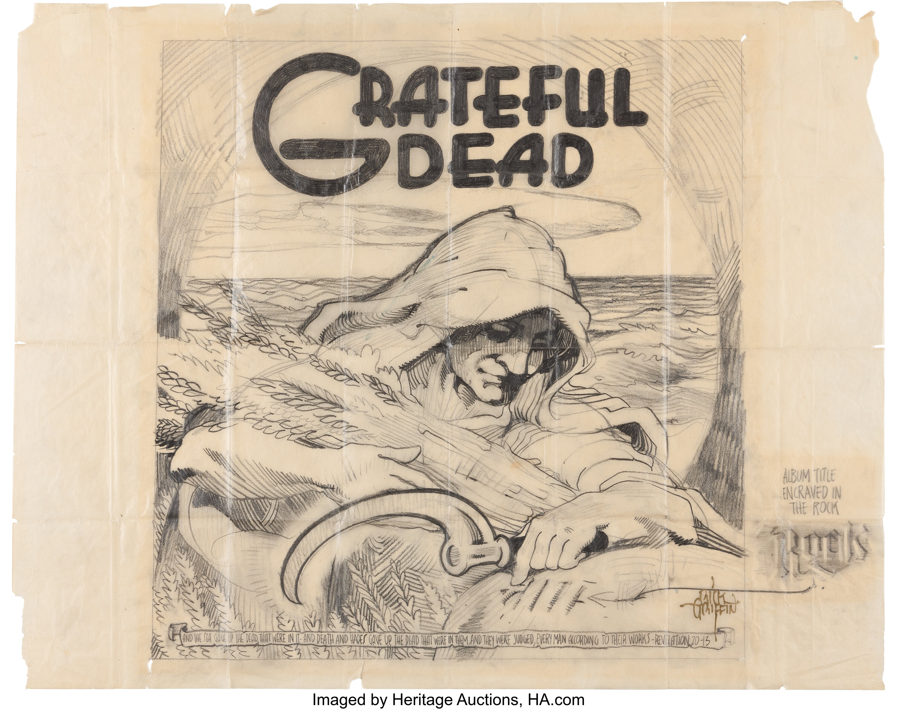 Grateful Wake of the Flood Album Cover Rick Griffin | Lot #46302 | Heritage Auctions