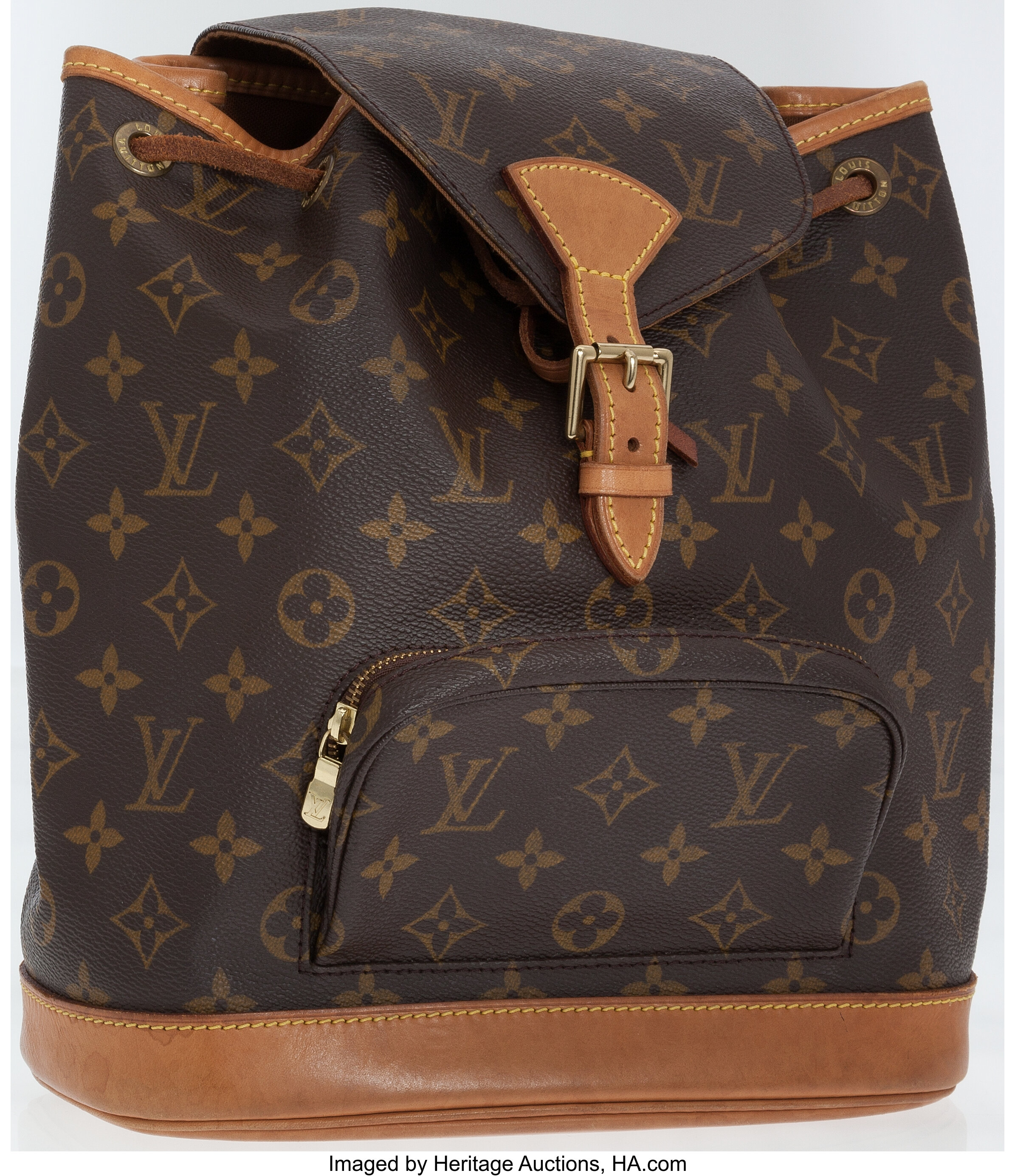 Sold at Auction: A Louis Vuitton Monogram Montsouris MM Backpack