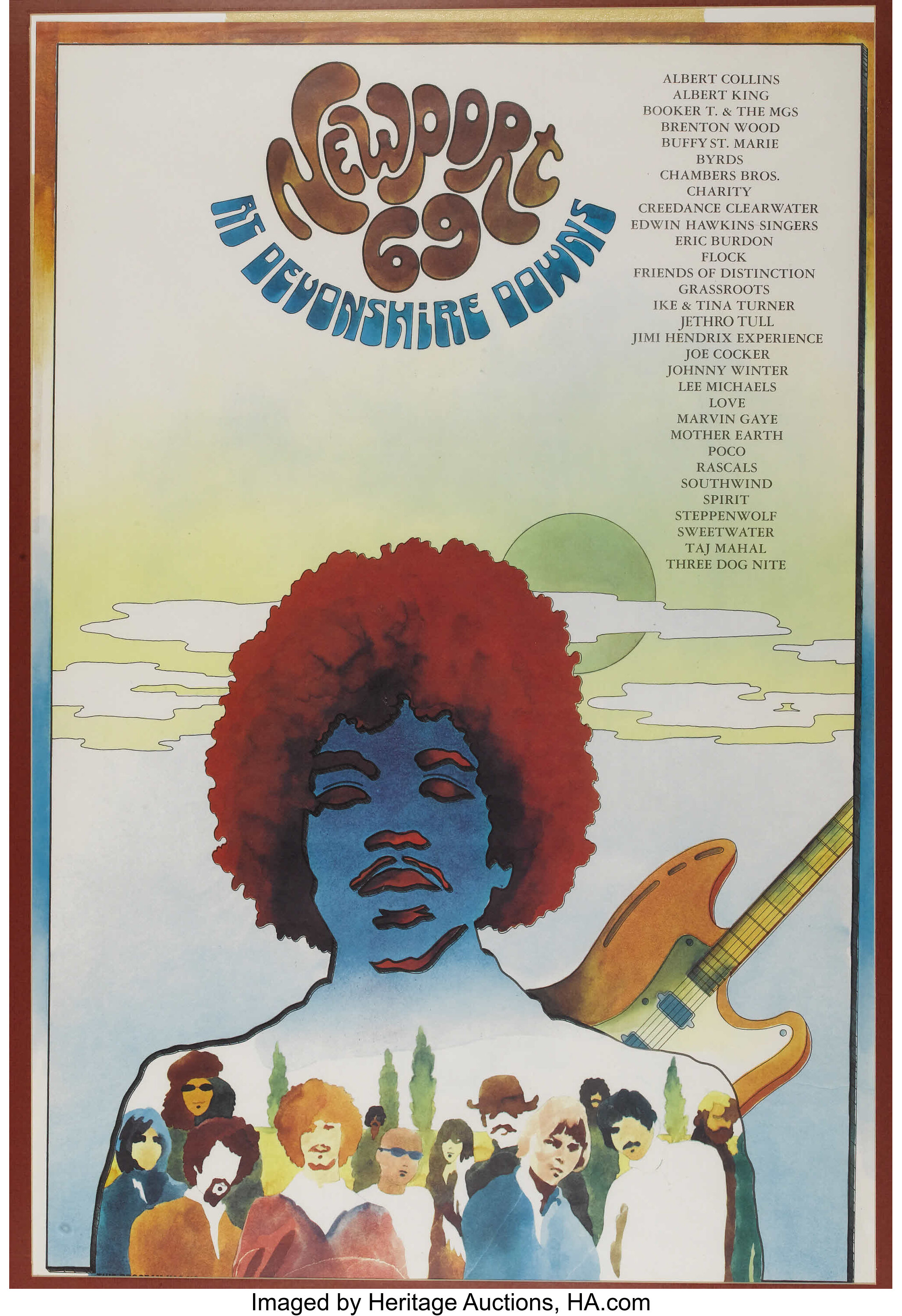 Newport Music Festival Featuring Jimi Hendrix (1969). Trippy | Lot #23518 |  Heritage Auctions