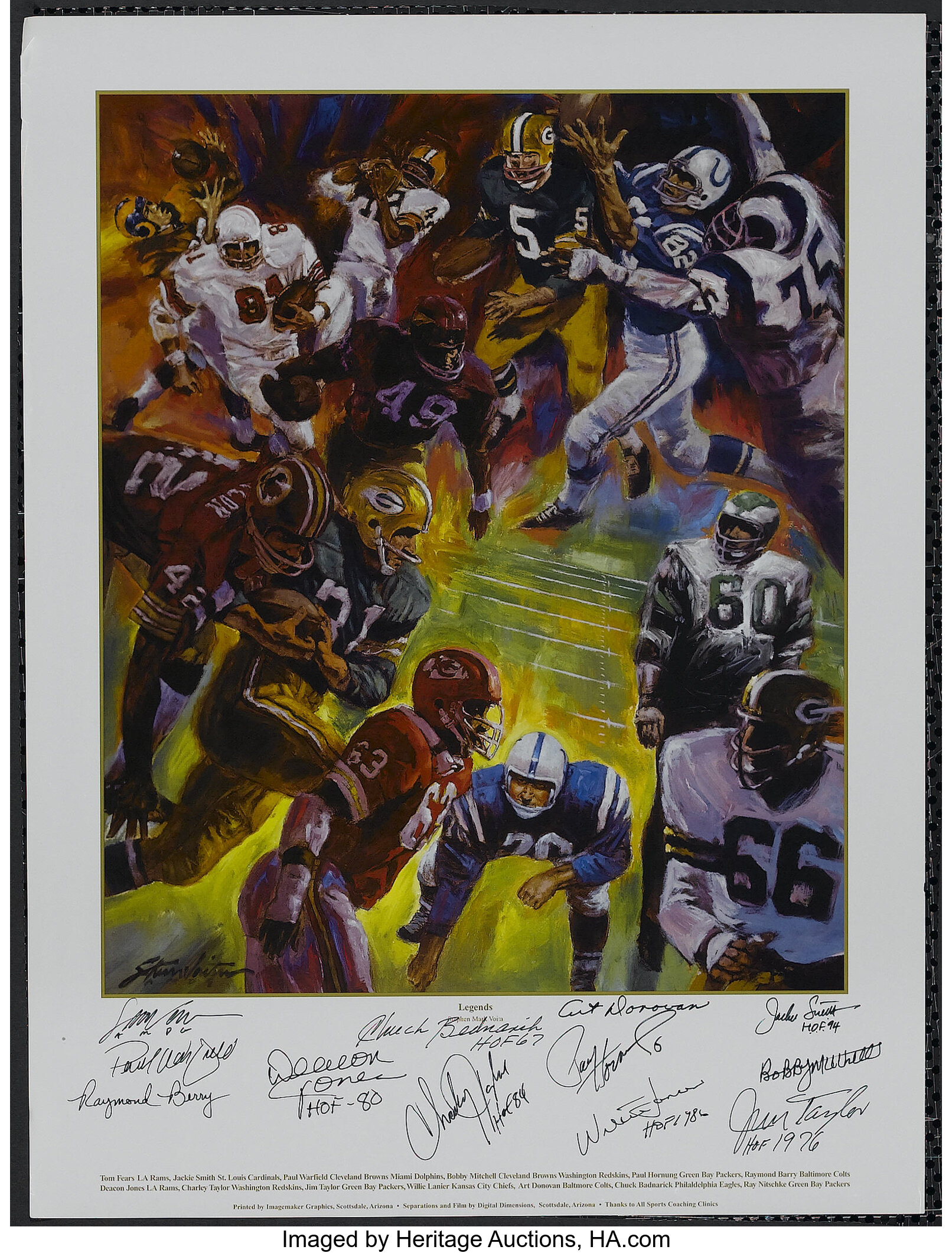 NFL Legends by Stephen Mark Voita.  Nfl football art, Football art, Nfl  football players