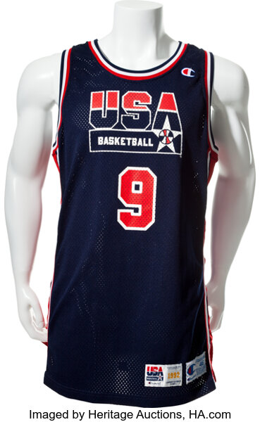 9 Michael Jordan 1992 USA Dream Team Olympic Throwback Jersey