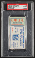 1966 NFL Championship Game Packers vs. Cowboys Full Ticket, PSA, Lot  #82384