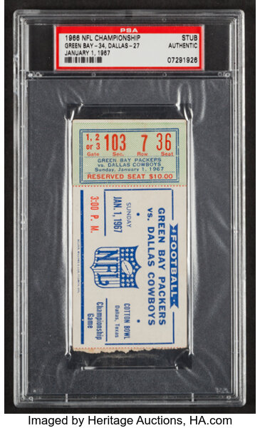 Lot - 1957 NFL Championship Ticket Stub & Photographer Pass PSA