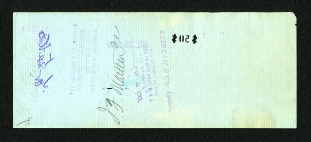 Colorado Springs Co First National Bank 50 July 28 1892 Check