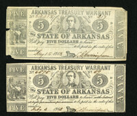 CONFEDERATE TREASURY WARRANT IN THE AMOUNT OF FIVE DOLLARS