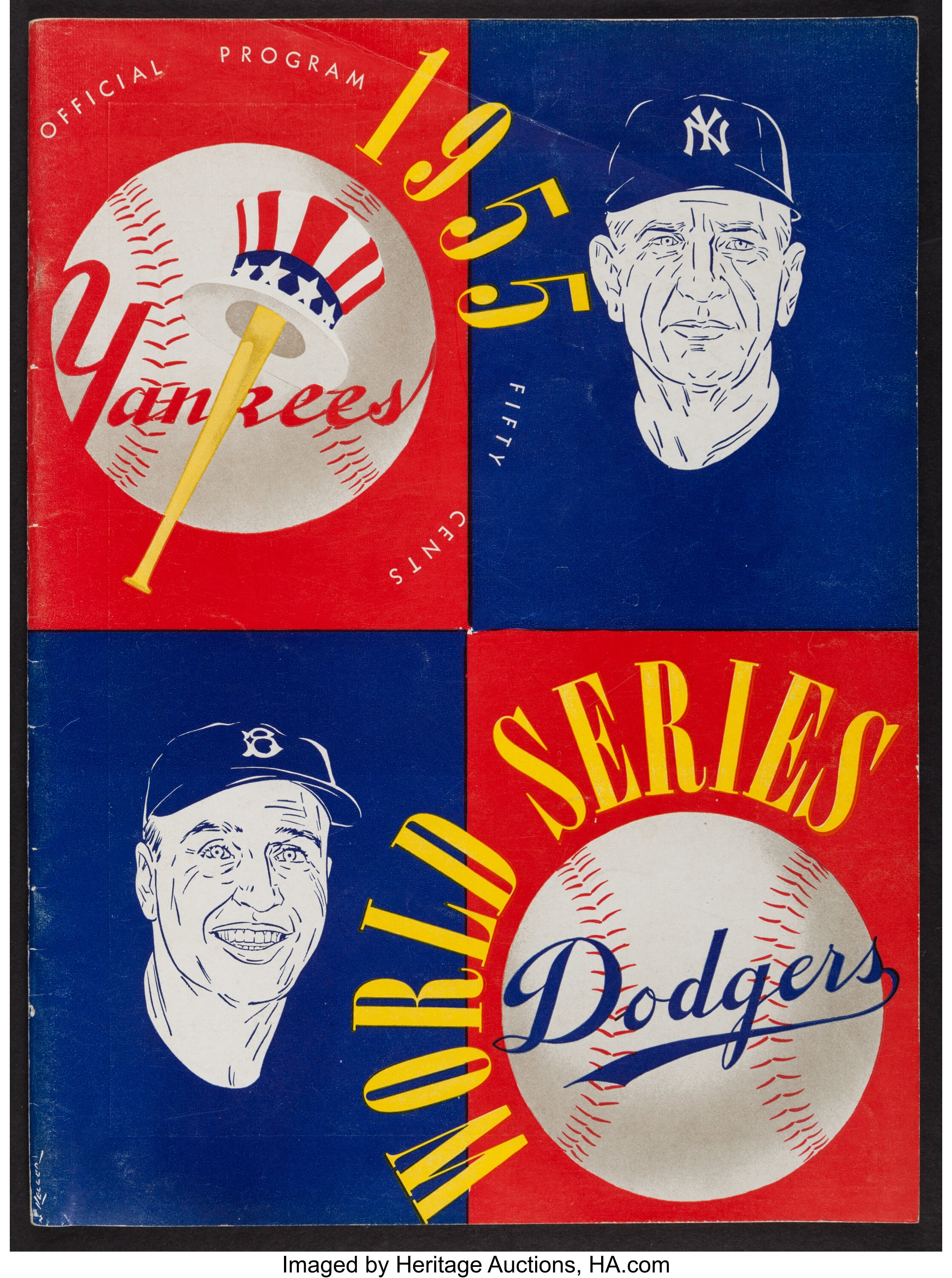 Sports Memorabilia  NEW YORK YANKEES Original 1955 Official Program