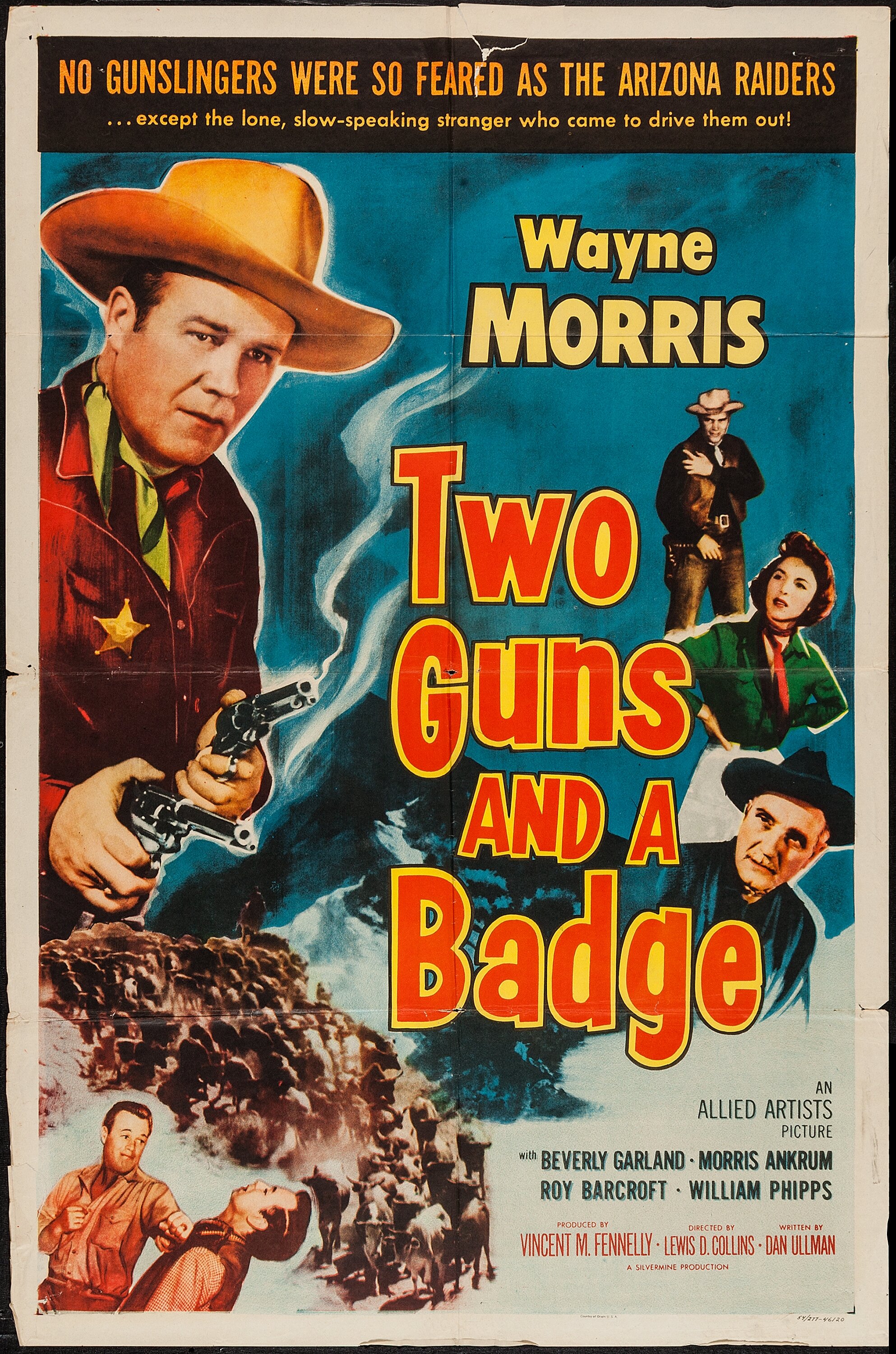 Two Guns And A Badge Allied Artists 1954 One Sheet 27 X 41 Lot Heritage Auctions