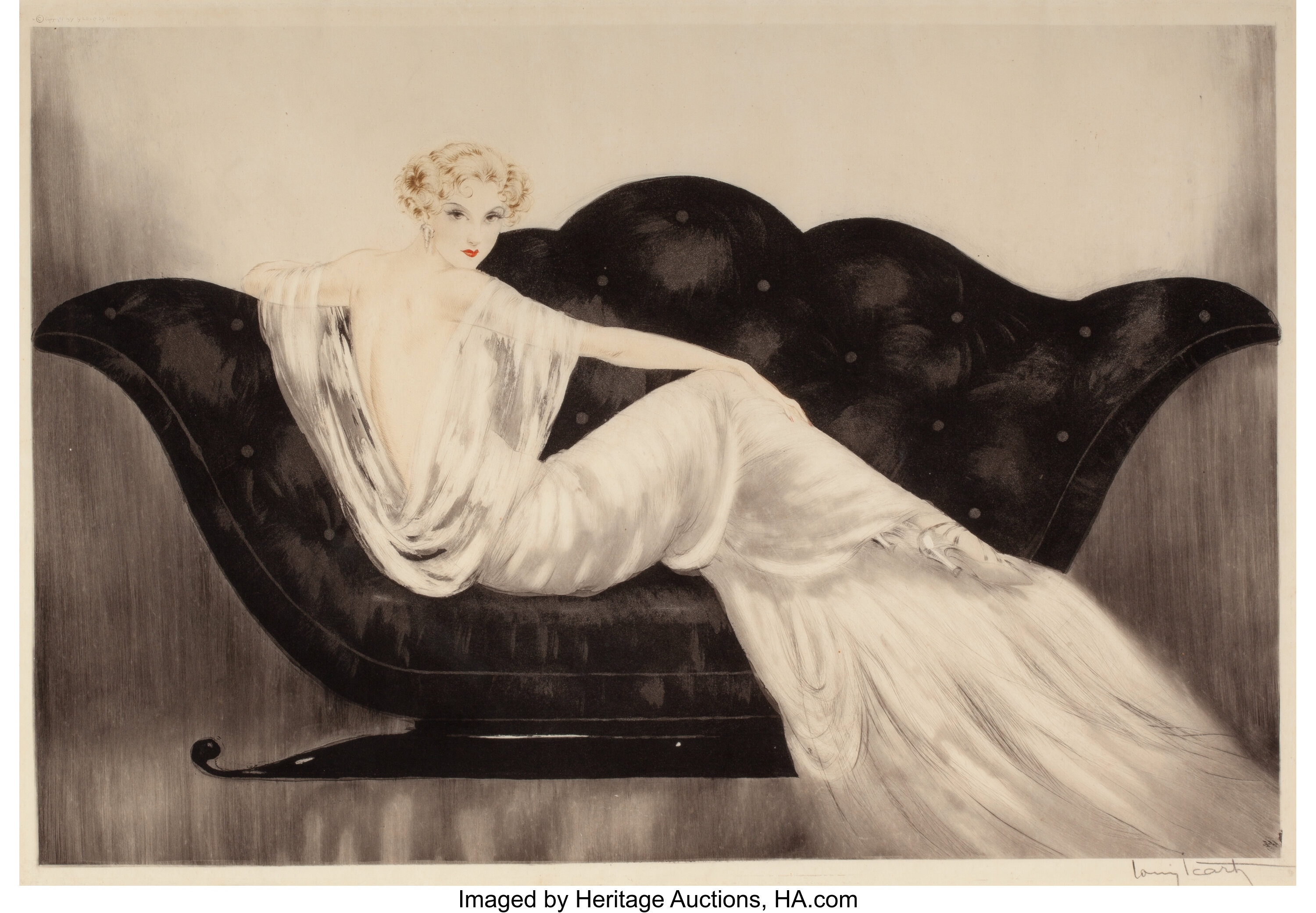 Sold at Auction: Louis Icart, LOUIS ICART (FRANCE 1888-1950) BLUE