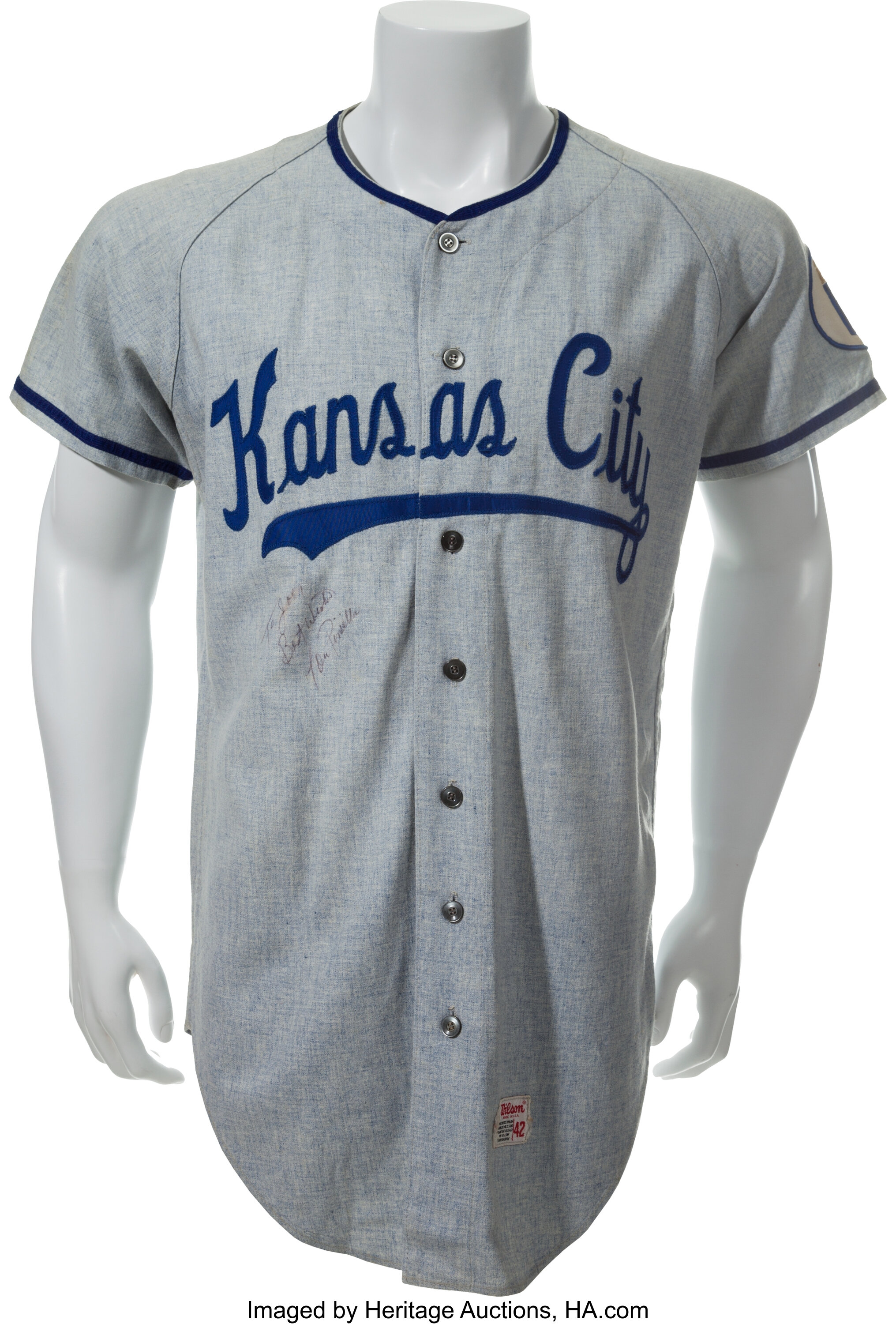 Circa 1970 Kansas City Royals Game Worn Jersey.  Baseball, Lot #81720