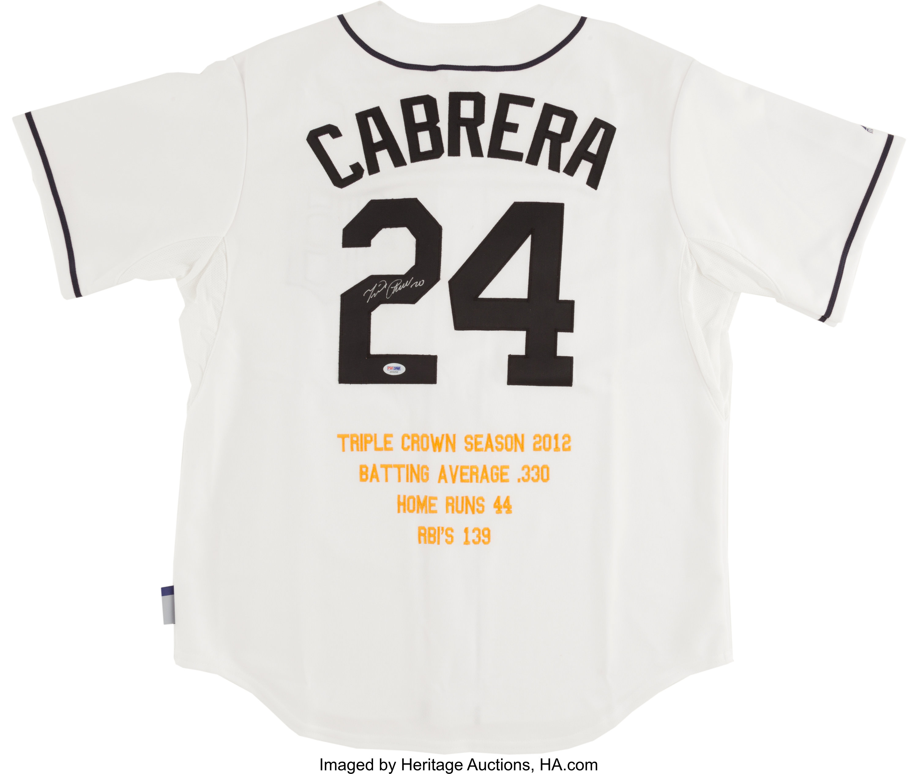 Cabrera Exclusive! Miguel Cabrera Detroit Tigers Game-Used Road