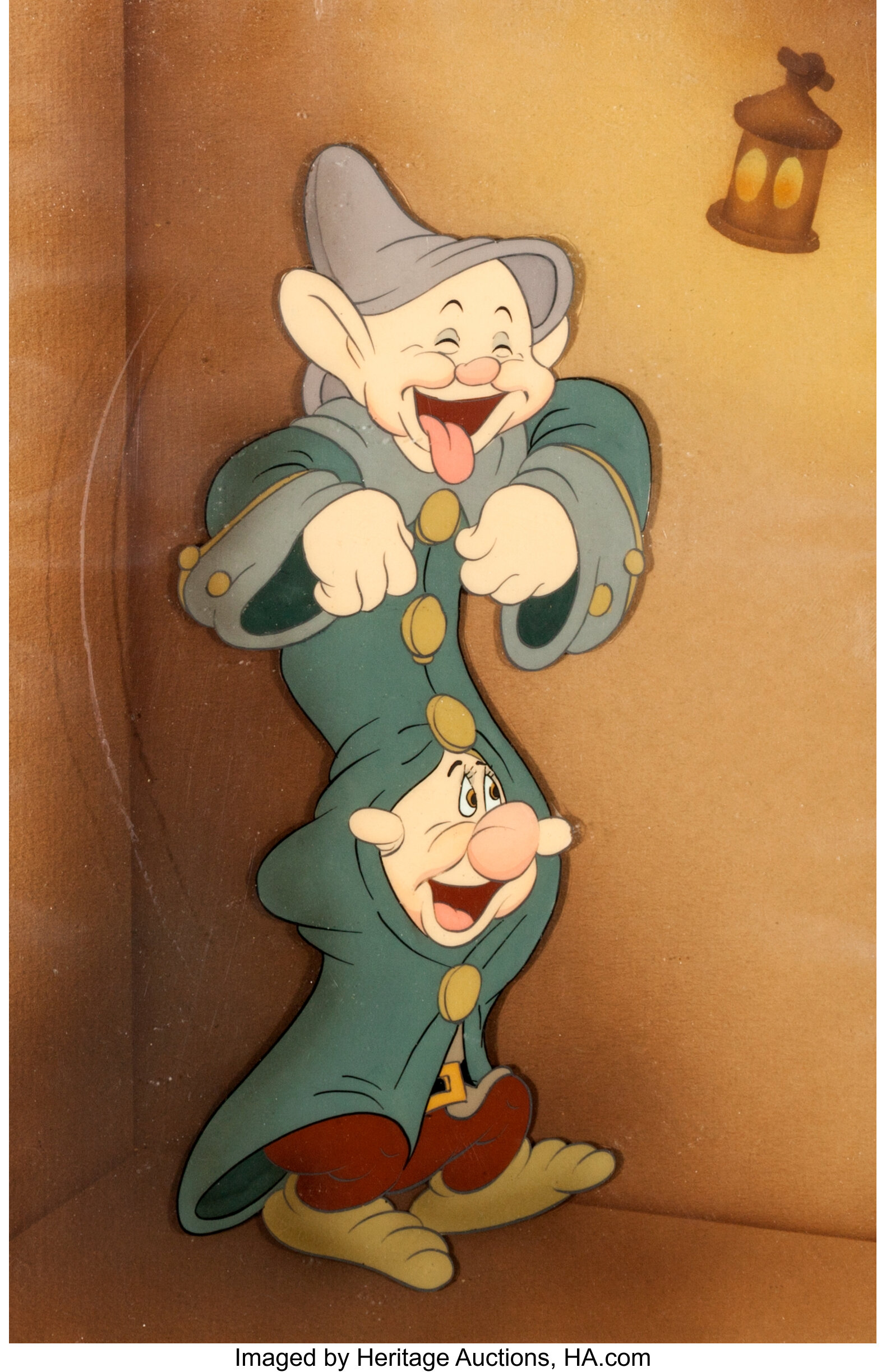 Snow White And The Seven Dwarfs Dopey And Sneezy Production Cel Lot 30042 Heritage Auctions 