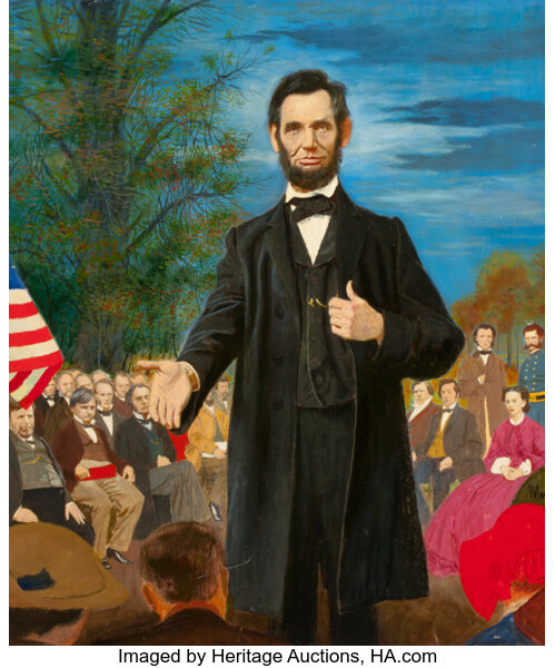 abraham lincoln giving a speech