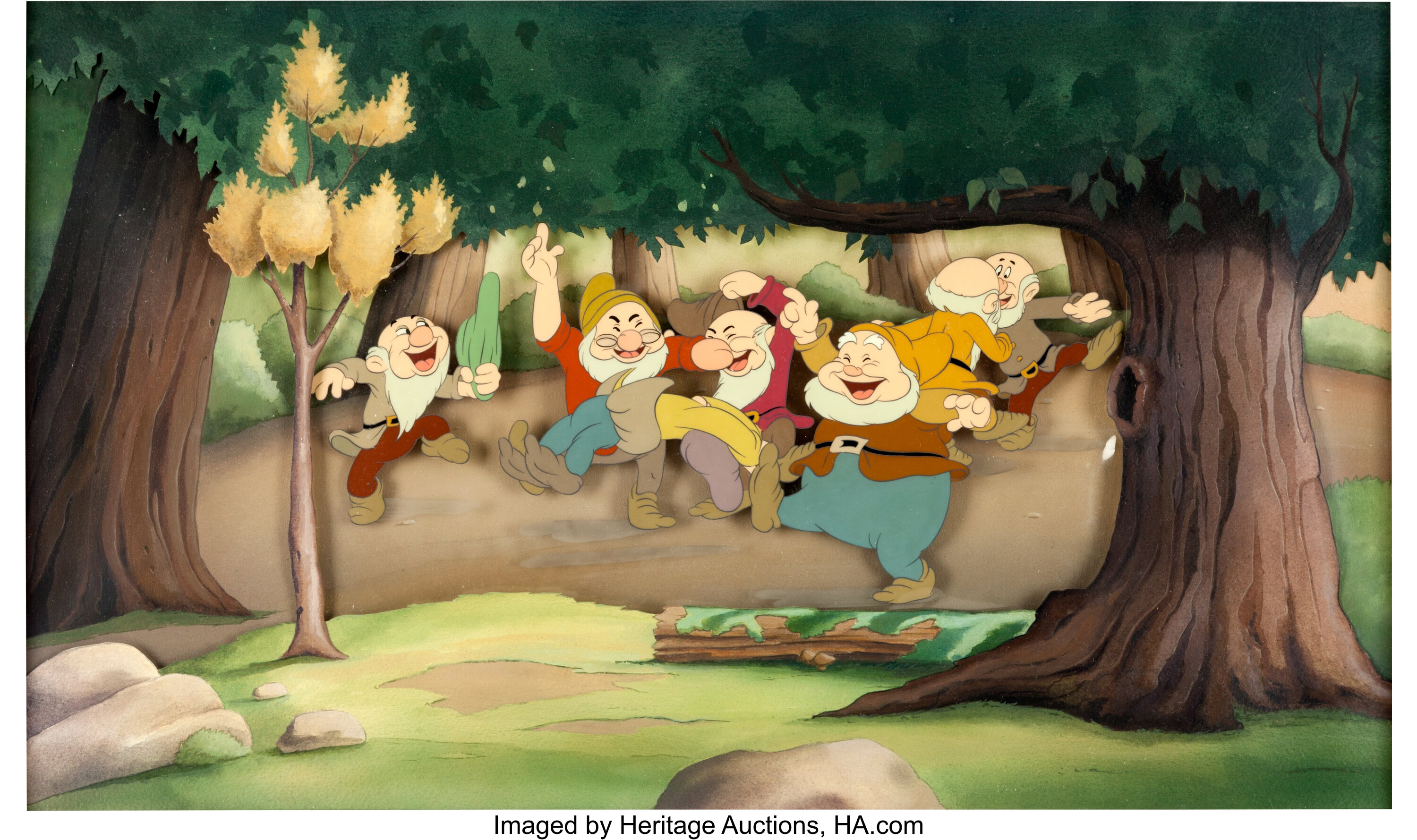 Snow White And The Seven Dwarfs Production Cel With Presentation Lot 30054 Heritage Auctions 