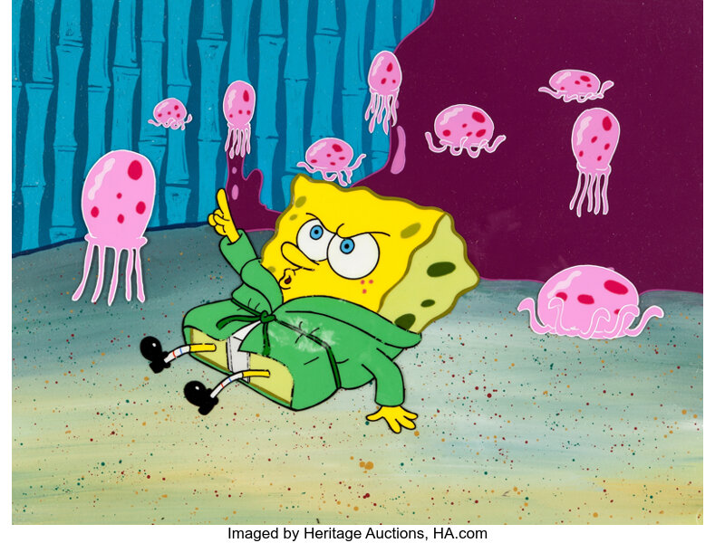 SpongeBob SquarePants Jelly Fish Jam First Season Production Cel