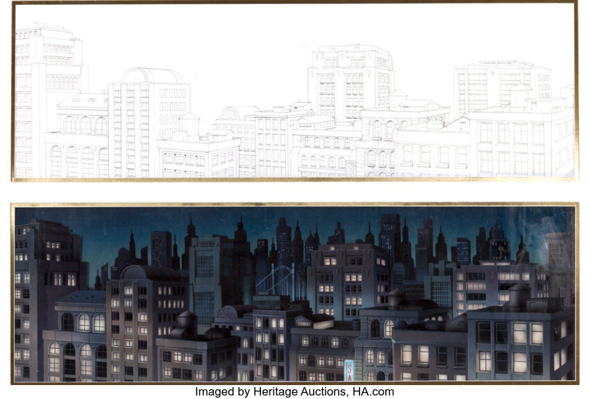 Batman the Animated Series Gotham City Production Background | Lot