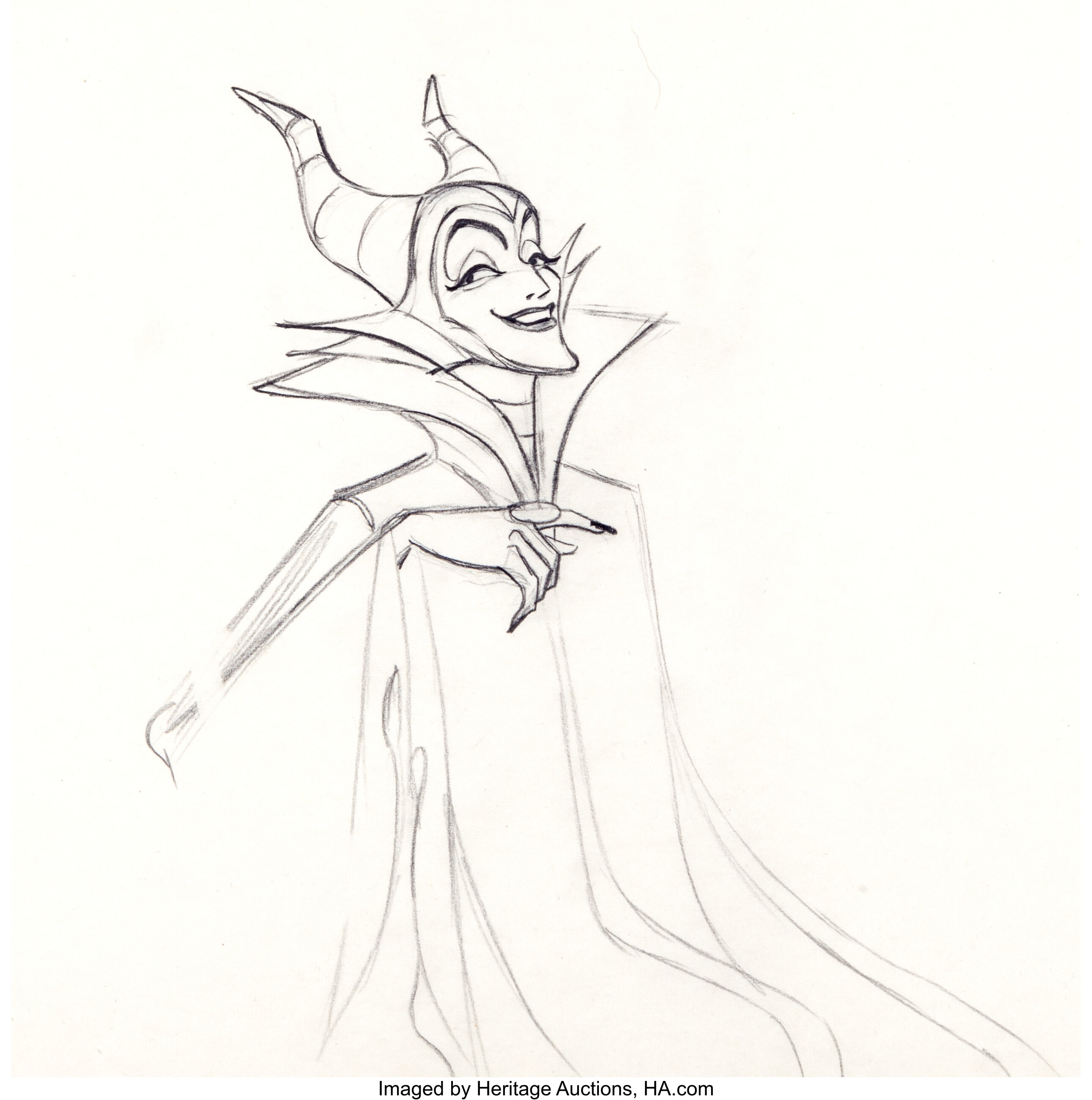 Sleeping Beauty Maleficent Production Drawing (Walt Disney, | Lot ...