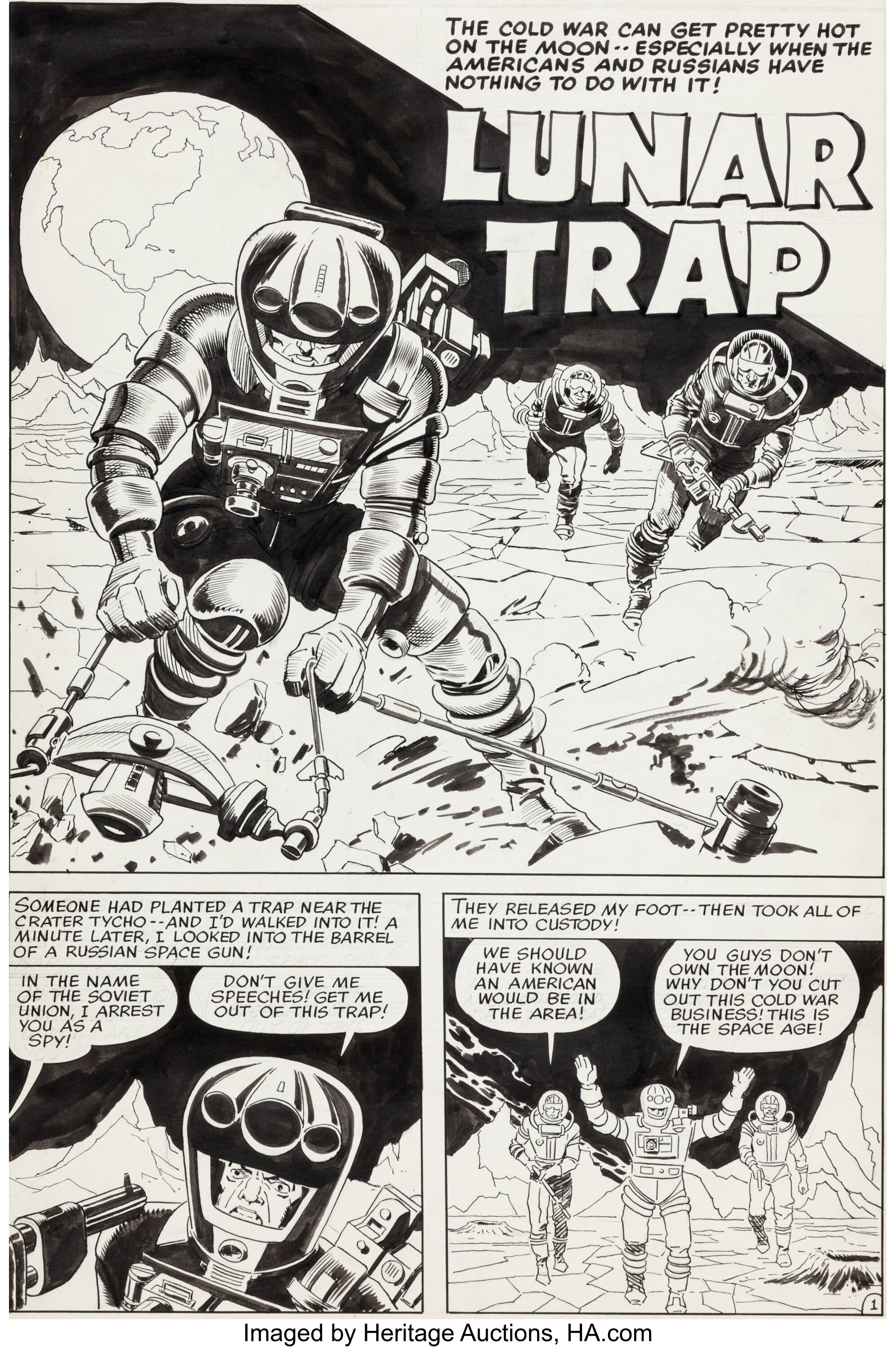 Jack Kirby and Al Williamson Race For the Moon #2 Complete 5-Page | Lot  #92012 | Heritage Auctions