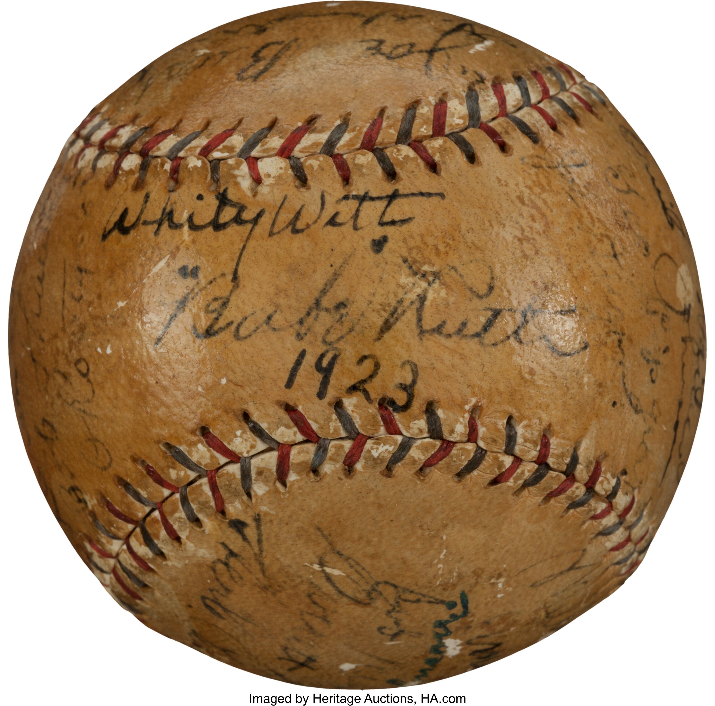 1927 Yankees Team-signed Baseball & Stamped Ball, Antiques Roadshow