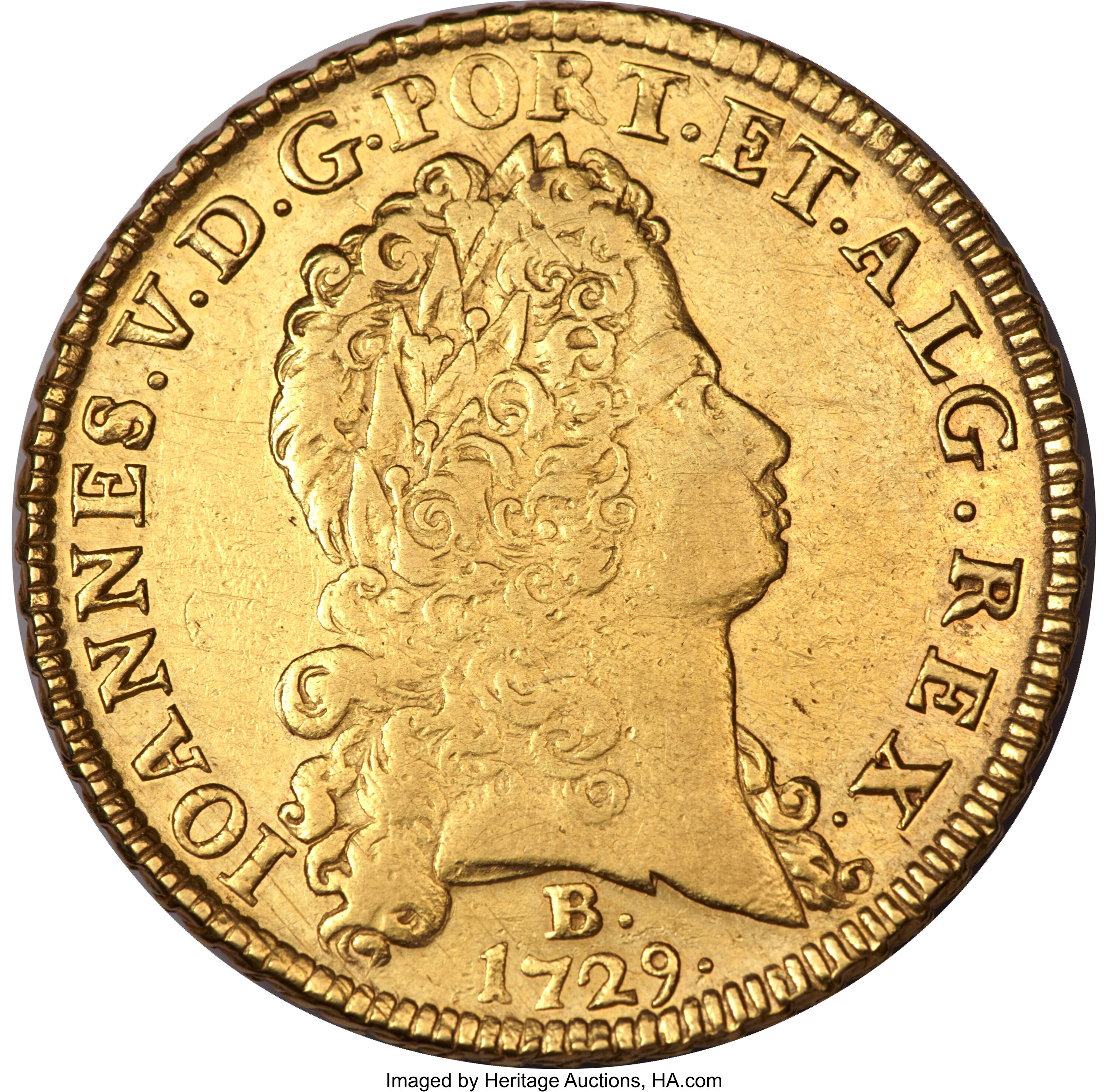 Brazil Joao V Gold Reis 1729 B Brazil Lot Heritage Auctions