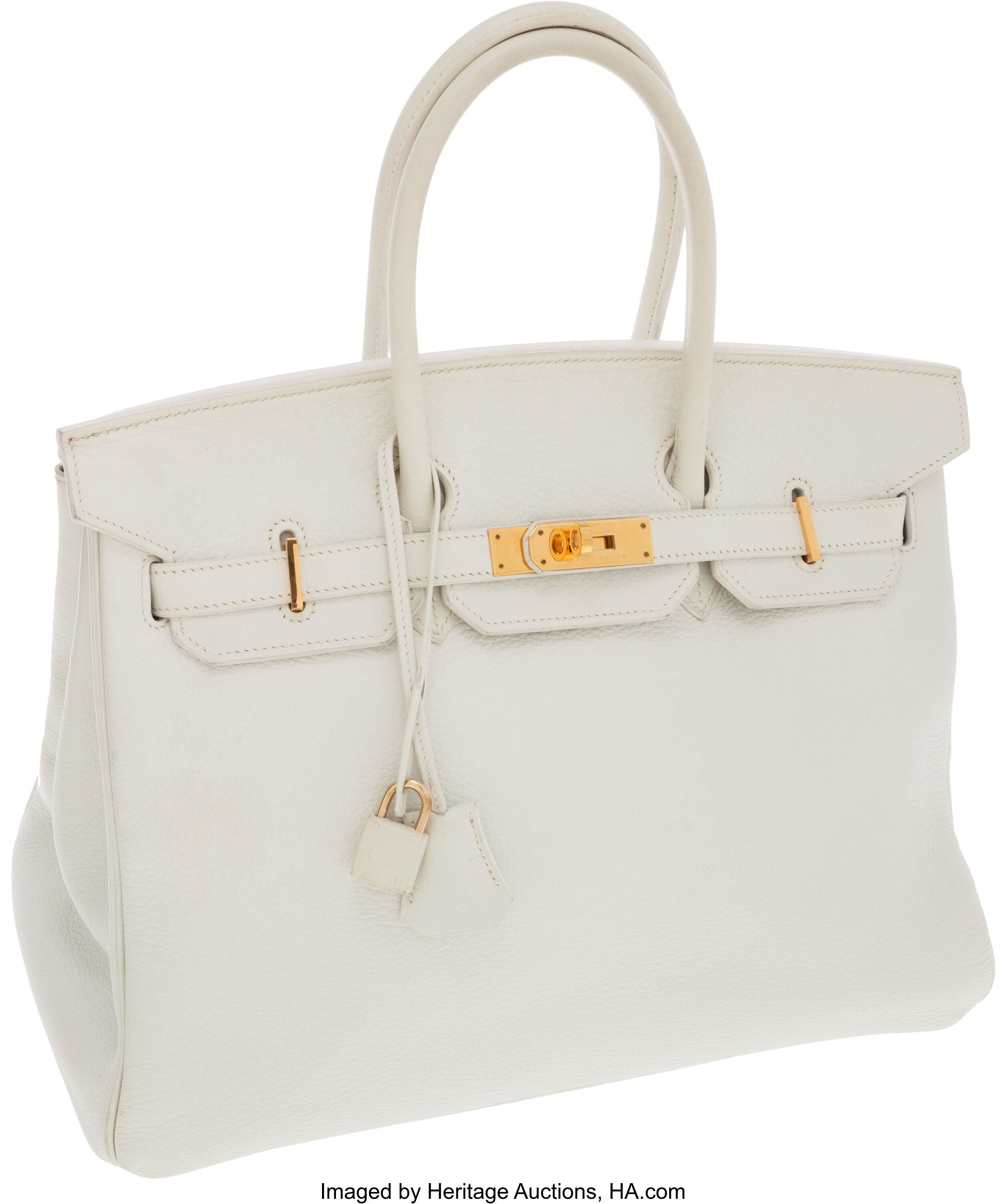 Hermes White 35cm Clemence Birkin Bag Gold Hardware X Stamp at 1stDibs  hermes  white bag, white birkin bag, white clemence leather hermès 35cm birkin bag  with gold hardware