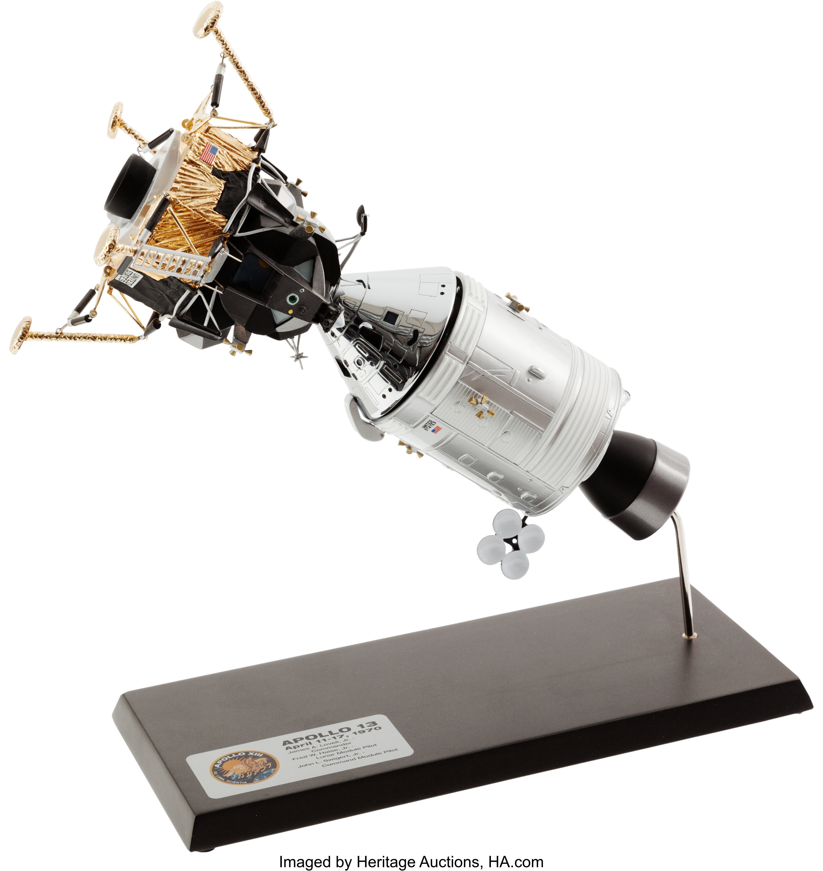 Apollo 13 Model on Base. ... Space Exploration Models | Lot #40290 ...