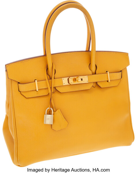 HERMES BIRKIN 30cm Signature Orange EPSOM Leather Gold Hardware