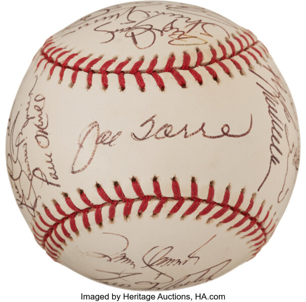 1927 New York Yankees Replica Team Signed Baseball 