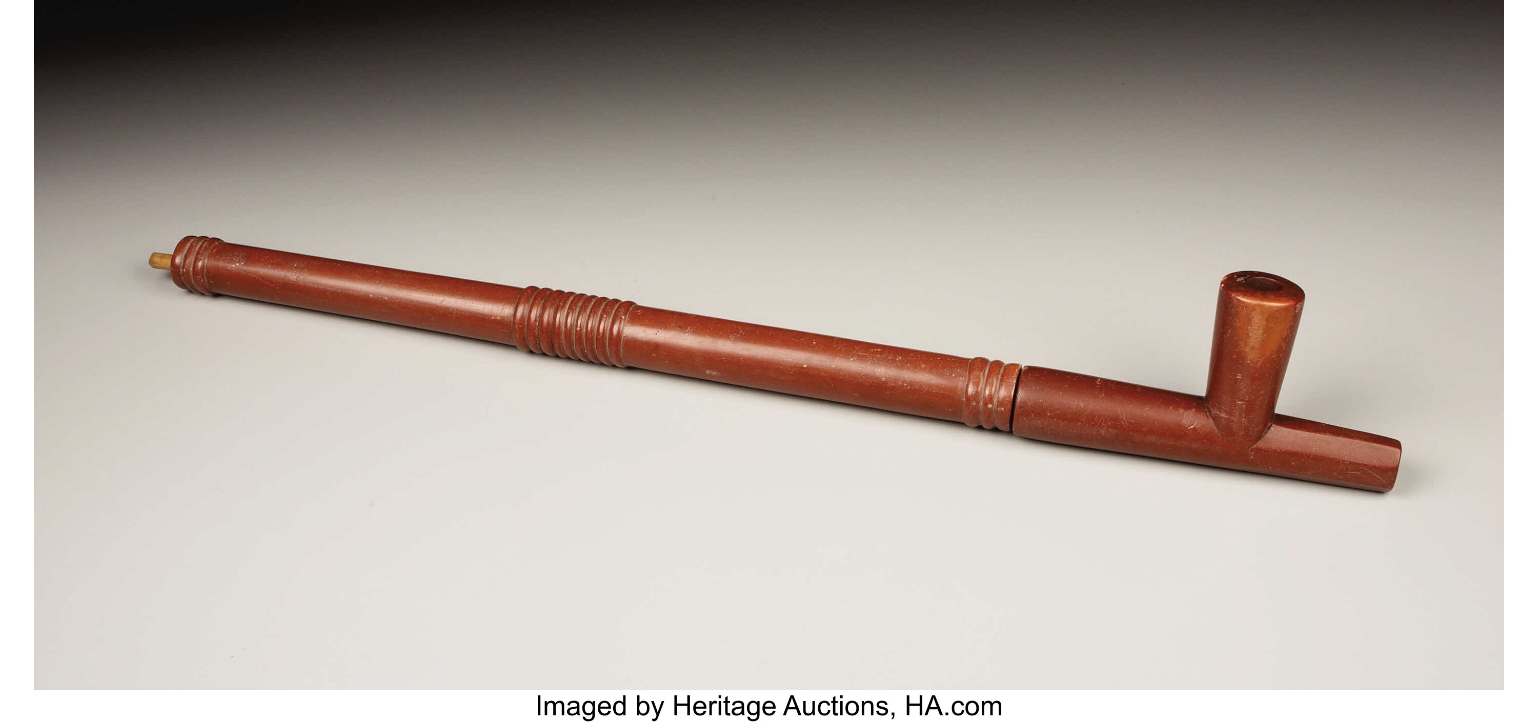 A SIOUX CATLINITE PIPE. . c. 1890.  Other, Lot #77128