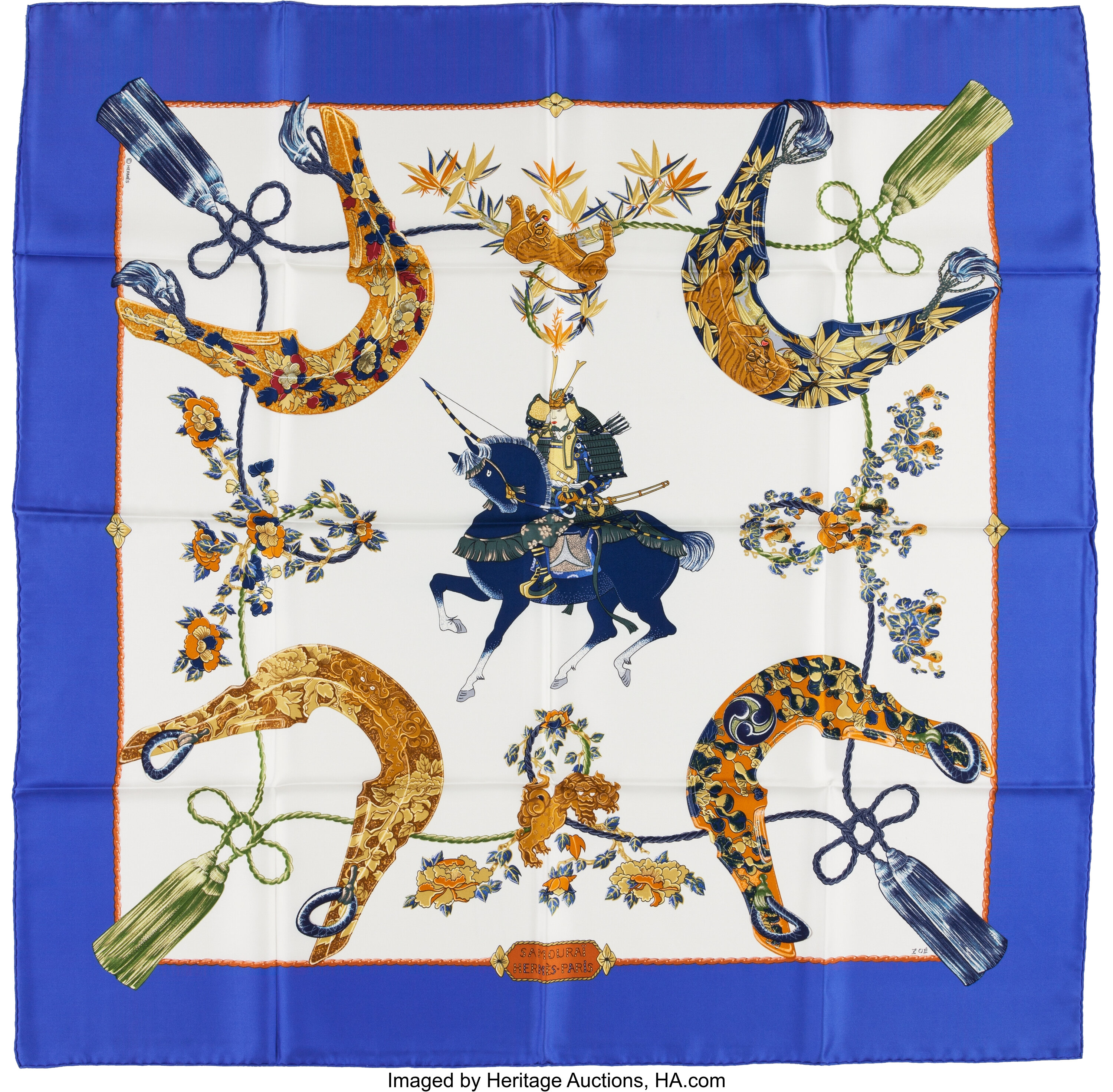 Hermès Hermes Scarf Blue Silk ref.995249 - Joli Closet