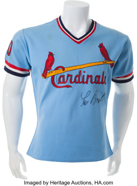1979 Lou Brock Game Worn St. Louis Cardinals Jersey. Baseball