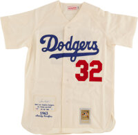 Sandy Koufax Brooklyn Dodgers Autographed Mitchell and Ness 1963