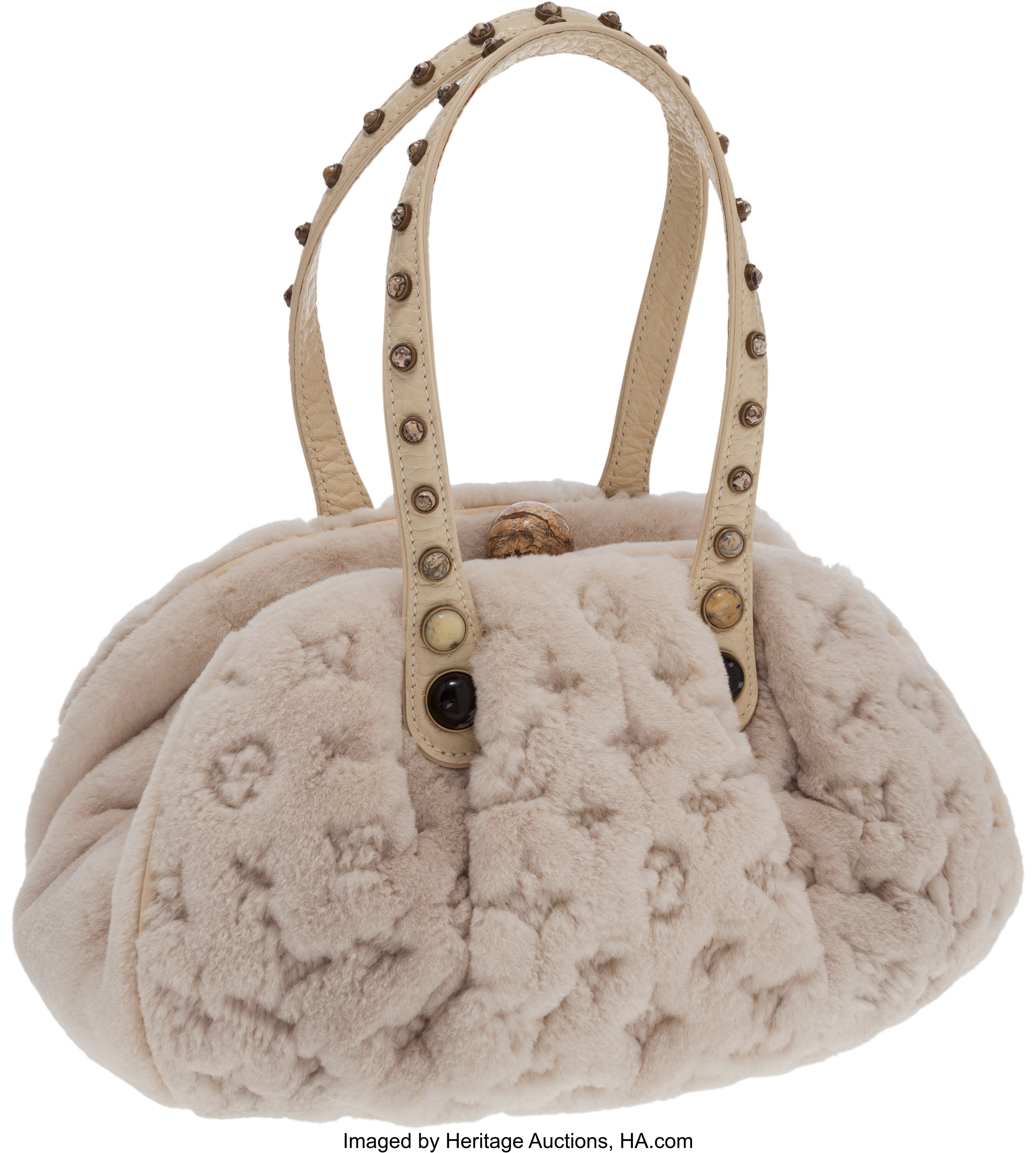 Louis Vuitton White Monogram Mink Cabochon Demi Lune Brass Hardware, 2005  Available For Immediate Sale At Sotheby's