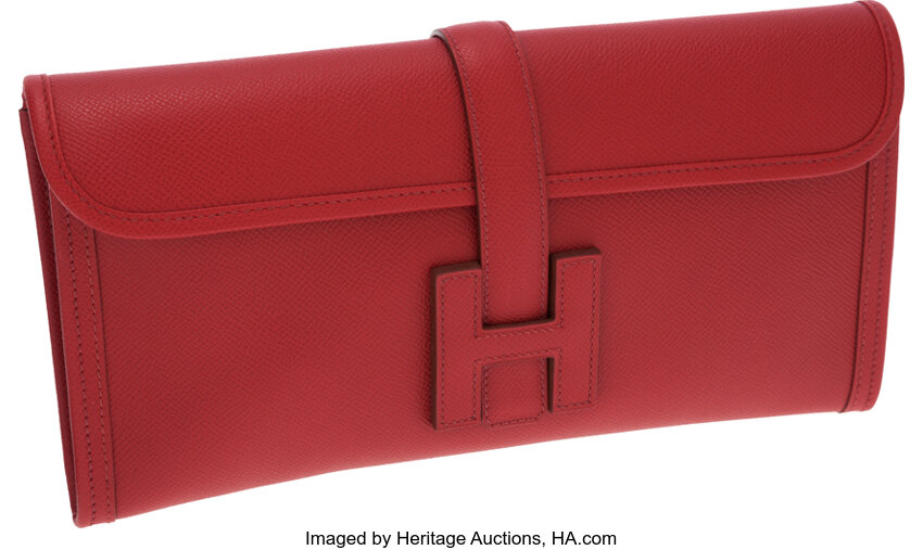 Hermes Jige Elan Clutch Epsom Leather