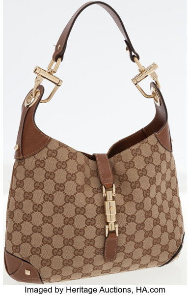 Gucci Vintage - Nailhead Jacquard Jackie Shoulder Bag - Brown - Leather  Handbag - Luxury High Quality - Avvenice