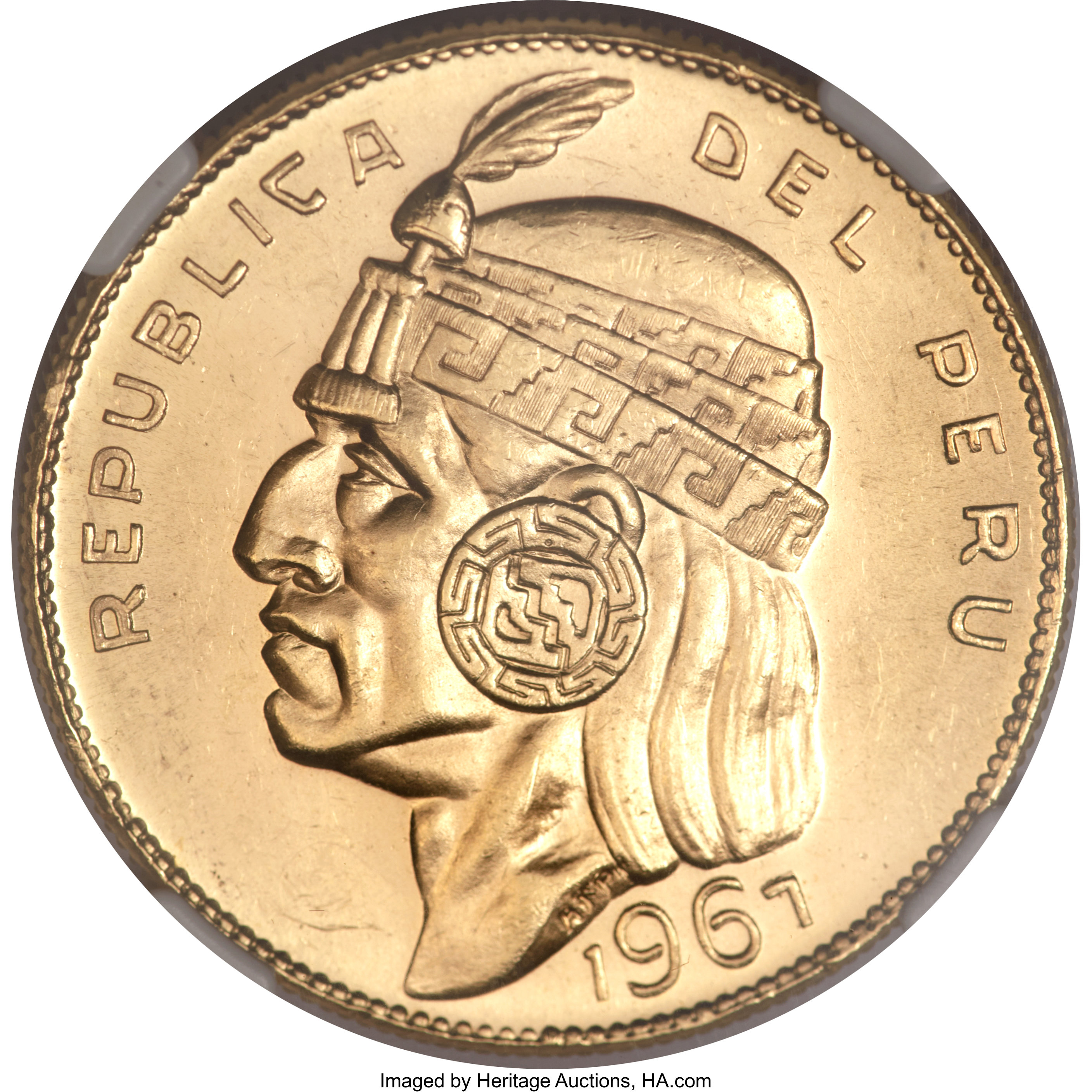 Peru: Republic gold 50 Soles 1967,... Peru | Lot #25234 | Heritage