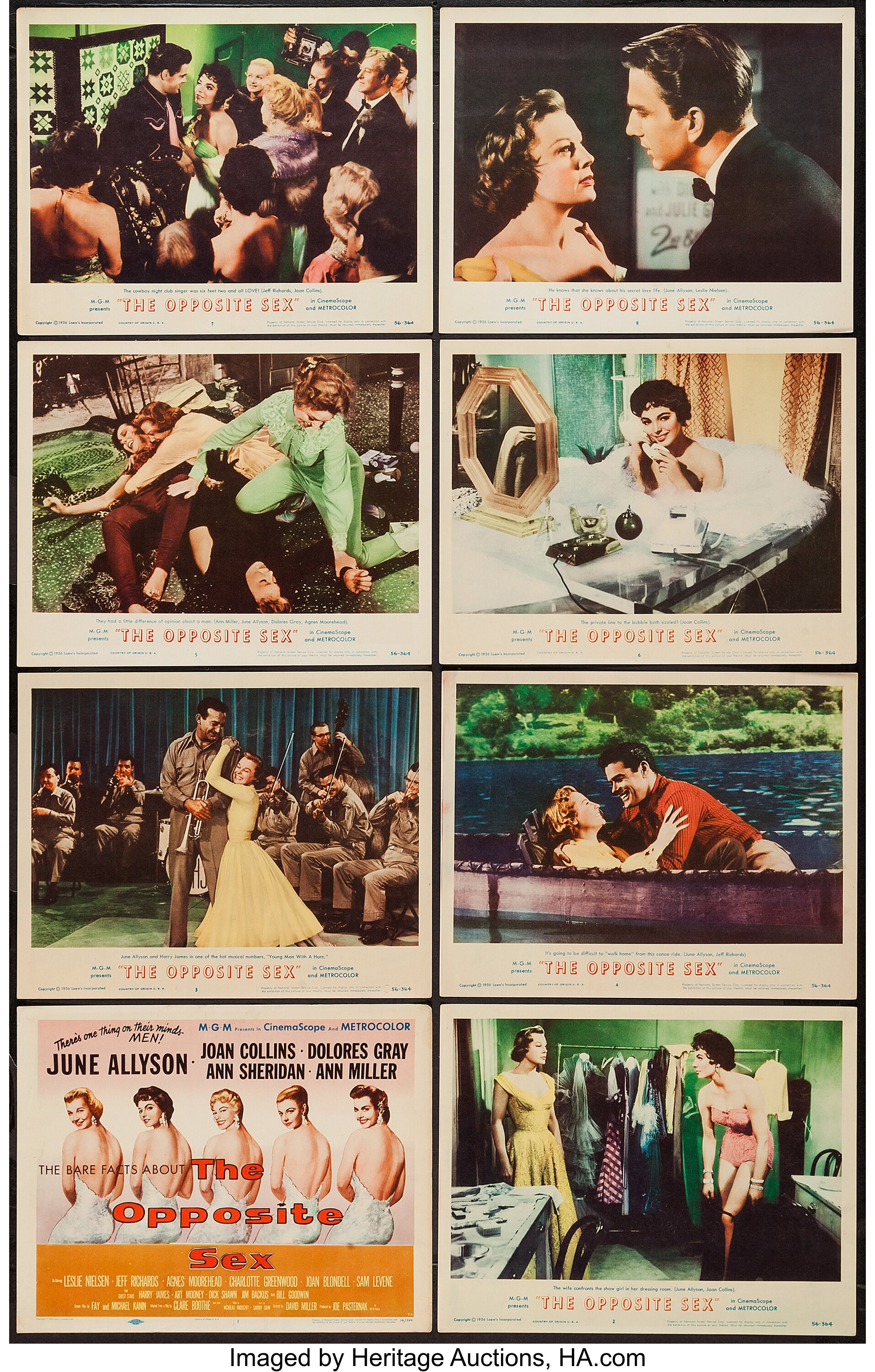 The Opposite Sex Mgm 1956 Lobby Card Set Of 8 11 X 14 Lot 52383 Heritage Auctions 3396