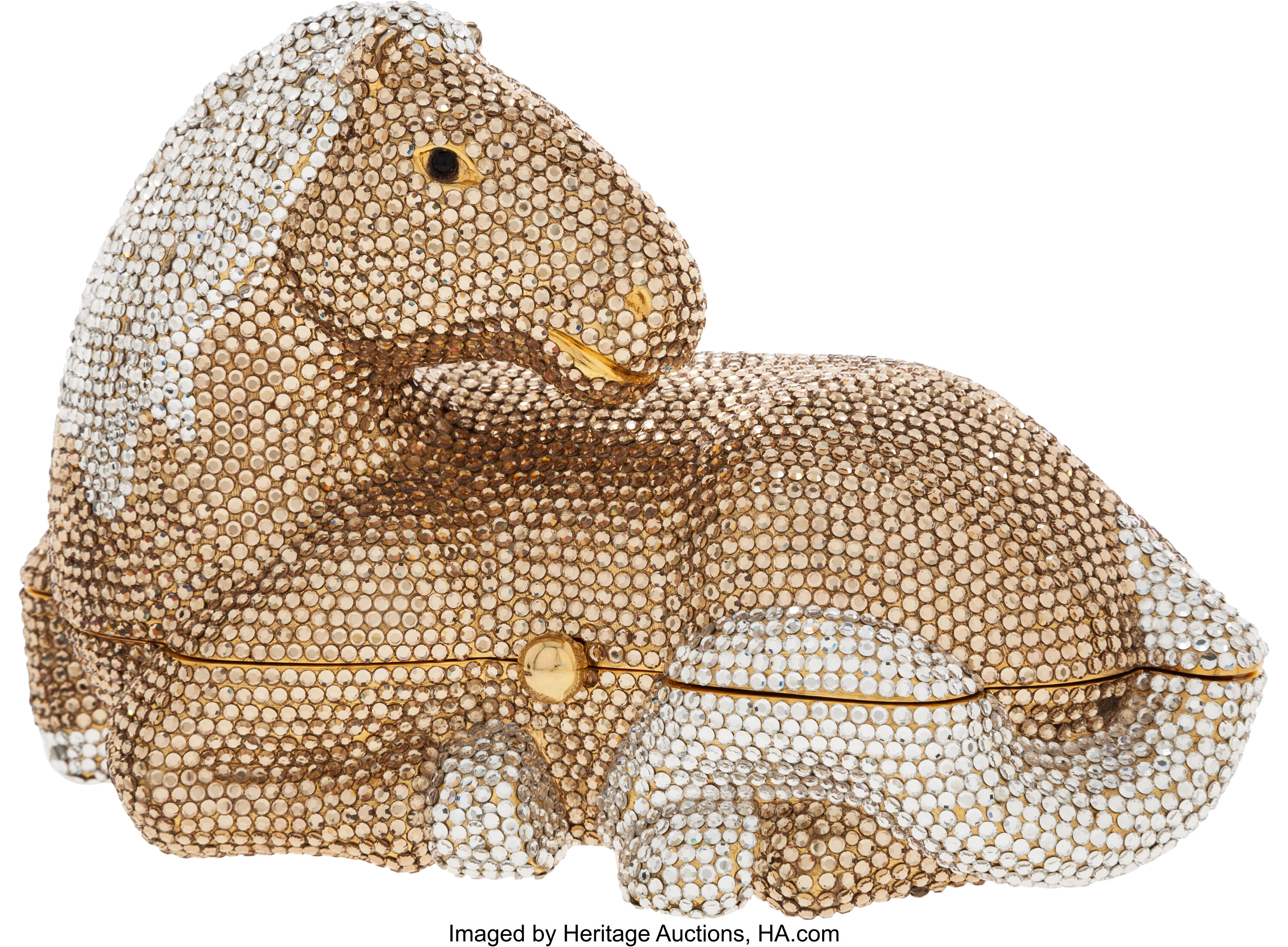 Sold at Auction: Judith Leiber Swarovski Money Pouch Bag