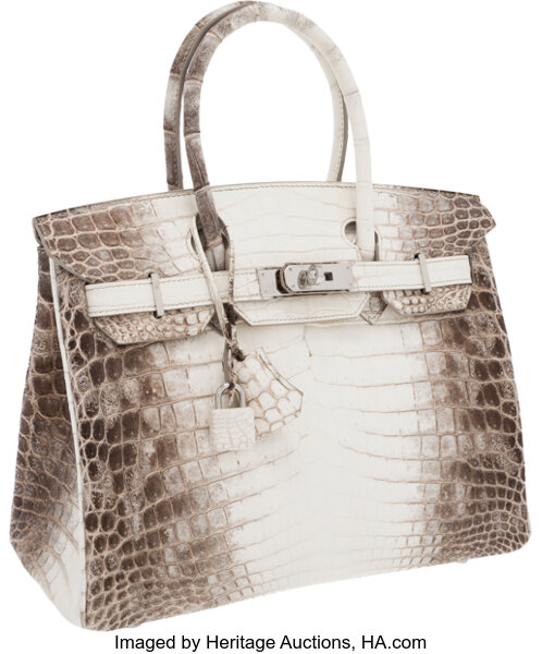 Hermes Ultra Rare 30cm Himalayan Crocodile Birkin Bag with