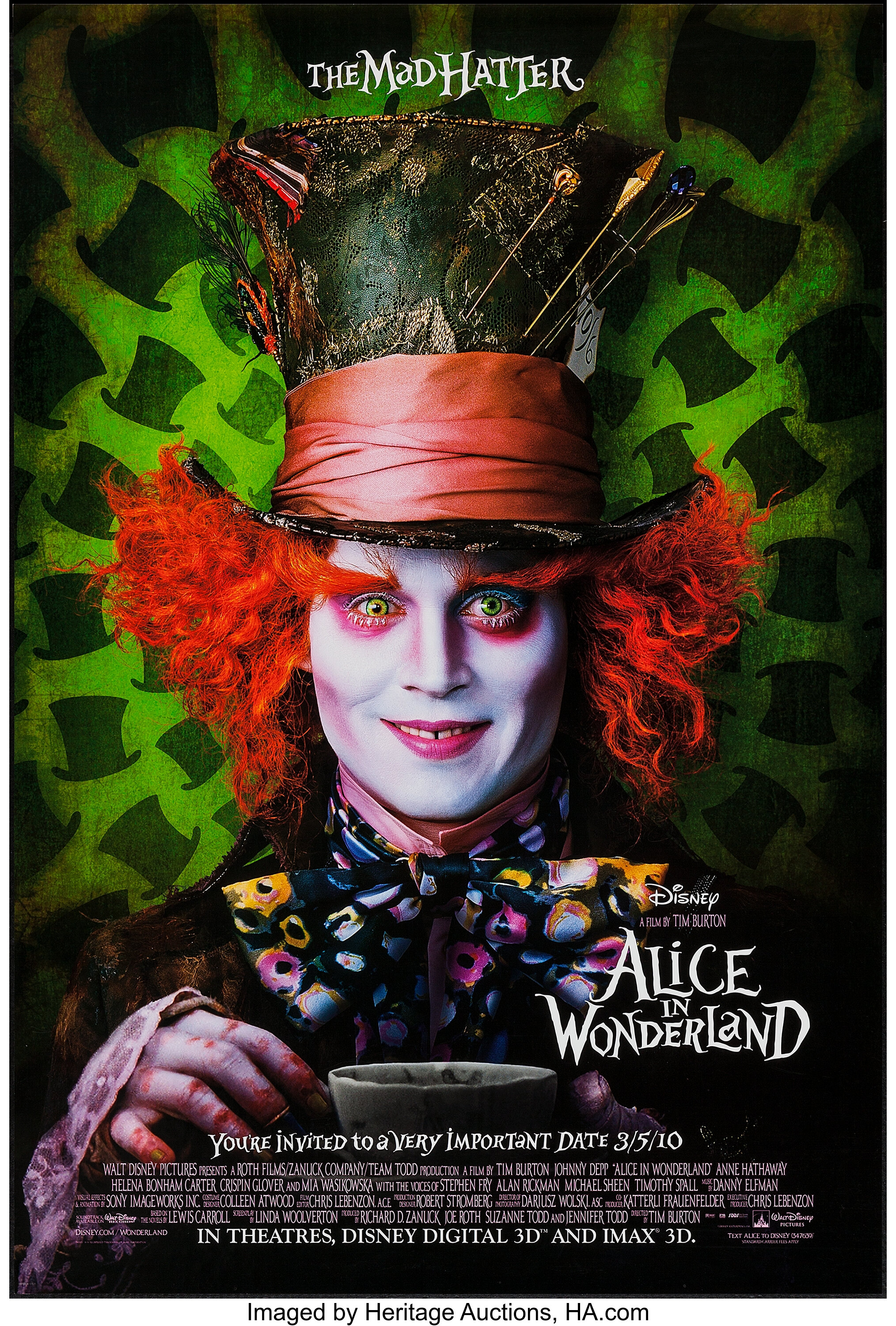 alice in wonderland movie poster disney