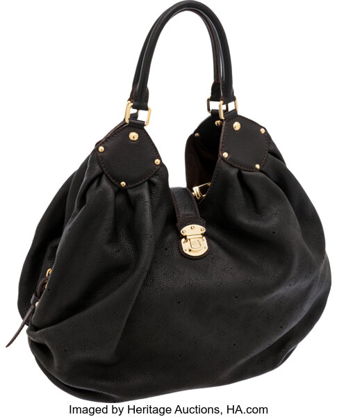 Louis Vuitton’s handbag, Mahina XL Hobo (Black Monogram Leather)