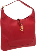 Hermes 50cm Rouge H Chamonix Leather & Crinoline HAC Travel Birkin