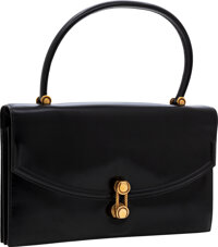 Hermes Black Calf Box Leather Sac Escale Bag with Gold | Lot #56089 ...